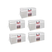 5 Adet Pencereli Yastık Hurcu 75x40x40 Cm - Gri 4401 Renkli