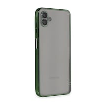 Samsung Galaxy Uyumlu A04 Kılıf Razer Lensli Silikon - Yeşil Bz8683140483227