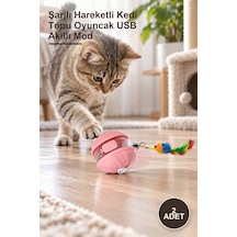 2 Adet Şarjlı Hareketli Kedi Topu Oyuncak Usb Akıllı Mod