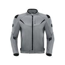 Motoanl Motosiklet Yazlık Mont Tam Fileli Çelik Omuz Korumalı Mesh Motorcu Montu Grey
