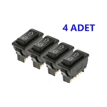 Üniversal Ok İşaretli Cam Düğmesi Anahtarı 4 Adet 5 Pinli