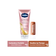 Vaseline Gluta Hya Serum Etkili Losyon 200 Ml + Dudak Bakım Kremi Cocoa Butter 4.8 Gr