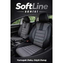 Opel Crossland 2017 Ve Sonrası Uyumlu Softline Serisi Siyah Nefes Alan Kumaş Koltuk Kılıfı