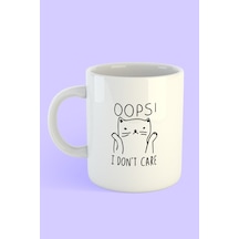 Kedi Oops Beyaz Kupa