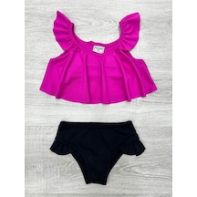 My Kids Wear Fırfır Detaylı 2 Li Mayo Takım Pembe