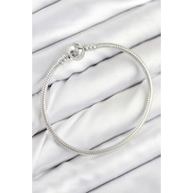 Pirinç Charm Topcuk Model Gümüş Renk Kadın Bileklik - Tj-bb7801 Gümüş