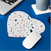 Efektli Şık Tasarım Kalp Mouse Pad 22 Cm X 19 Cm