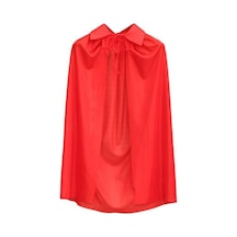 Yakalı Pelerin Çocuk Boy 90 Cm Kırmızı Renk