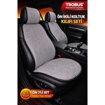 Hyundai İx35 2010-2015 Uyumlu Örme Ön 2 Parça Minder Gri