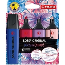 Stabilo Boss Nature Colors Wildflower Edition 4'lü Fosforlu Kalem Seti Çok Renkli