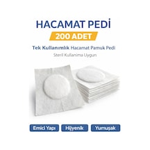 Hacamat Pedi 200 Adet Tek Kullanımlık Hacamat Pamuk Pedi Steril Kullanıma Uygun