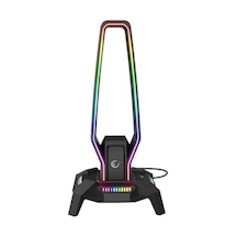 Rm-h27 Igrıs Type-c Rgb Siyah Kulaklık Standı Rm-h27 Igrıs Sıyah Acı Kahverengi