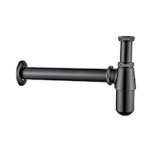 Isvea Metal Taslı Mat Siyah Lavabo Sifonu Ve Mat Siyah Seramik Ba