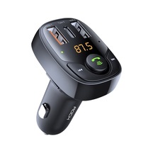 Rock B301 Çift Usb + Pd Bluetooth 5.0 Fm Verici Ve Araç Şarj Cihazı, Destek Tf Kartı / U-disk Siyah