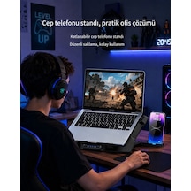 Monozone Z33 Işıklı Laptop Soğutucu 8 Fanlı 17" Yükseklik Ayarlı Stand Sessiz Notebook Soğutucu