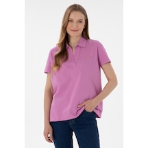 U.S. Polo Assn. Kadın Pembe Basic Polo Yaka Tişört 50305700-VR023