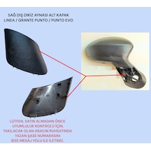 Fiat Grande Punto Sağ Dış Dikiz Ayna Alt Kapağı 2005 - 2013 Arası