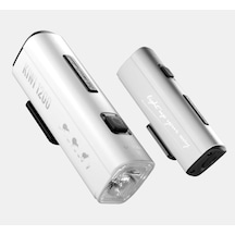 Gaciron Kıwı-1200 Bisiklet Ön Işığı, 1200 Lümen, Alüminyum Gövde, Usb-c Şarj, Ipx6 Su Geçirmez. Beyaz
