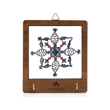 Anadoliamağazacılık Kalemişi Kare Motif Seramik Dekoratif Askılık Diğer