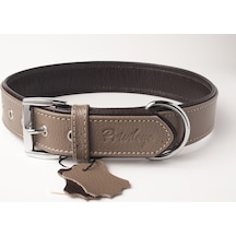 Flotter Hakiki Deri Köpek Boyun Tasması Xl Toprak Rengi Kahverengi 4x54-64 Cm Kahverengi