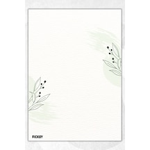 A5 Çiçek Bloknot Çizgisiz Defter - 50 Yaprak - Memopad - Notepad - Not Defteri - Not Kağıdı - 3107 Çok Renkli