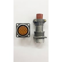 2pmt24bpn19g1v1b 19 Pin Dairesel Sanayi Tipi Konnektör - Flanşlı Panel Tipi Dişi Soket