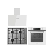 Hoover Leone HO3158W+ HHW6LMX/TK + HDG6C1GWTK Beyaz Ankastre Set