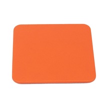 Turuncu Deri Bardak Altlığı Kare Turuncu