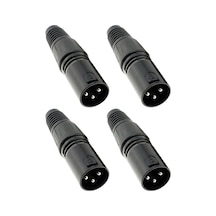 Hepa Merz Sfc - M21 - 4x Canon Erkek 3 Pinli Xlr Siyah Konnektör 4 Adet