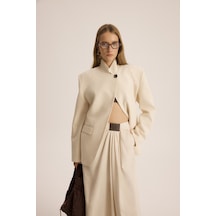 Mai Studios Co. Lagoon Dik Yaka Bej Blazer Bej