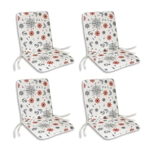 Sandalye Minderi Arkalıklı Lastikli Süngerli-4 Adet(Marin-Çapa) (525695532)