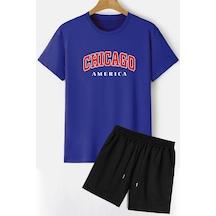 Uyguntarz Chiago Şort T-shirt Eşofman Takımı Mavi Uyguntarz Chiago Şort T-shirt Eşofman Takımı Mavi