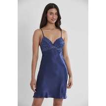 Pierre Cardin Saten Güpürlü Kaplı Gecelik 600 Laci 001