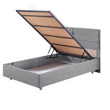 Viyana İkili Set, Viyana Tek Kişilik Baza Başlık Seti Açık Gri 90 x 200