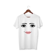 Alpşan Ticaret Roblox Women Face Tişört Beyaz Unisex Roblox Kadın Tişört Face Roblox T-shirt Beyaz