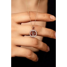 Roza Silver Zirkon Taşlı Rose Fatıma'nın Eli Gümüş Bereket Kolyesi