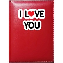 Promosyon Denizi I Love You 1 Görselli Kırmızı Ruhsat Kabı