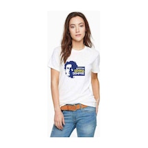Formula F1 Ayrton Senna F1 Car Baskılı Beyaz Kadın Tshirt (534309484)