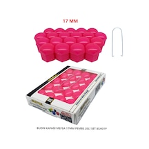 Bijon Kapağı Düz 17 Mm Pembe 20 Li Set