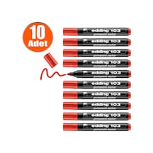 Edding 103 Kalıcı İşaretleyici Marker Kırmızı Kalem 10 Renk