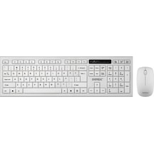 Everest KM-6121 Kablosuz Q Slim Klavye Mouse Set Beyaz Beyaz