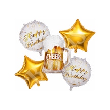 Cheers 5li Folyo Balon Set Çok Renkli