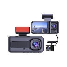 H98 Full Hd 1080p Wi-fi Full Hd 3 Kameralı Araç Içi Kamera Araba Güvenlik Kamerası Gece Görüşü Ön Geri İç Kay