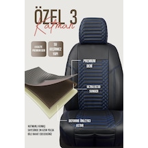 B M W 5 Serisi 520 Deri Oto Koltuk Kılıfı Ön Arka Takım Siyah Mavi Exclusıve Model Scr