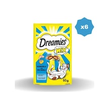 Dreamies Kedi Maması Somonlu Ve Peynirli 60 Gr - 6 Adet Besleyici İçerik İle Lezzetli Mama Segmenti