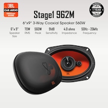 Jbl Stage1 962m-560w Max-70w Rms-kaliteli-profesyonel-3 Yollu- 6x9" Oval Coaxial Hoparlör-kapaklıdır