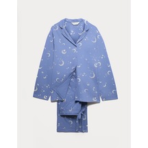 Marks & Spencer Pamuklu Pijama Takımı Mavi Mix