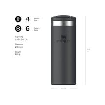 The Transit Fliptop Mug Termos 0.35 Litre - Siyah 2.0 Paslanmaz Çelik Çok Renkli