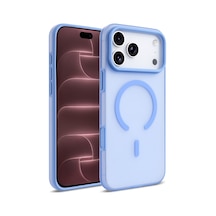 Apple İphone 17 Pro Max Kılıf M-safe Şarj Özellikli Kuin Kapak Mavi