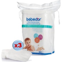 Bebedor Bebek Temizleme Pamuğu 180 Adet (3Pk*60)